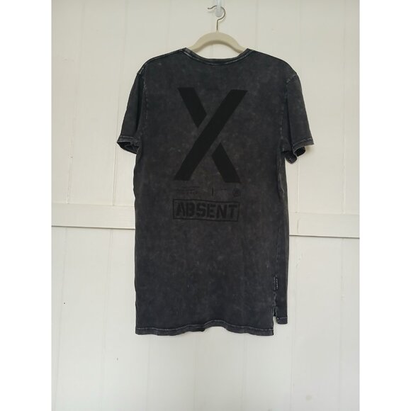 Absent EXCHEQUER TEE Graphic T Shirt Mens M Charcoal Gray Cotton Short Sleeve - Picture 3 of 16